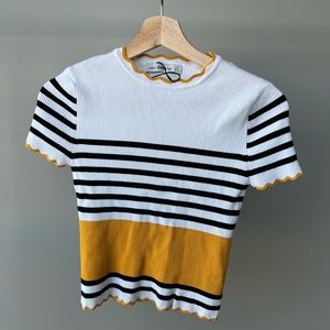 Zara Striped Knit Top
